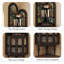 Armoire de coin noire en bois massif