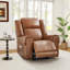 Fauteuil inclinable électrique à deux moteurs en cuir véritable de 37,8 po de largeur avec appui-tête et porte-gobelets-1611344041