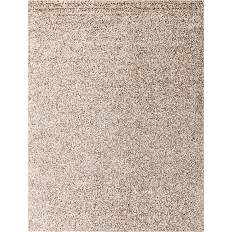 Tapis Santosha à poils longs, Rectangle 9 pi x 12 pi, Taupe