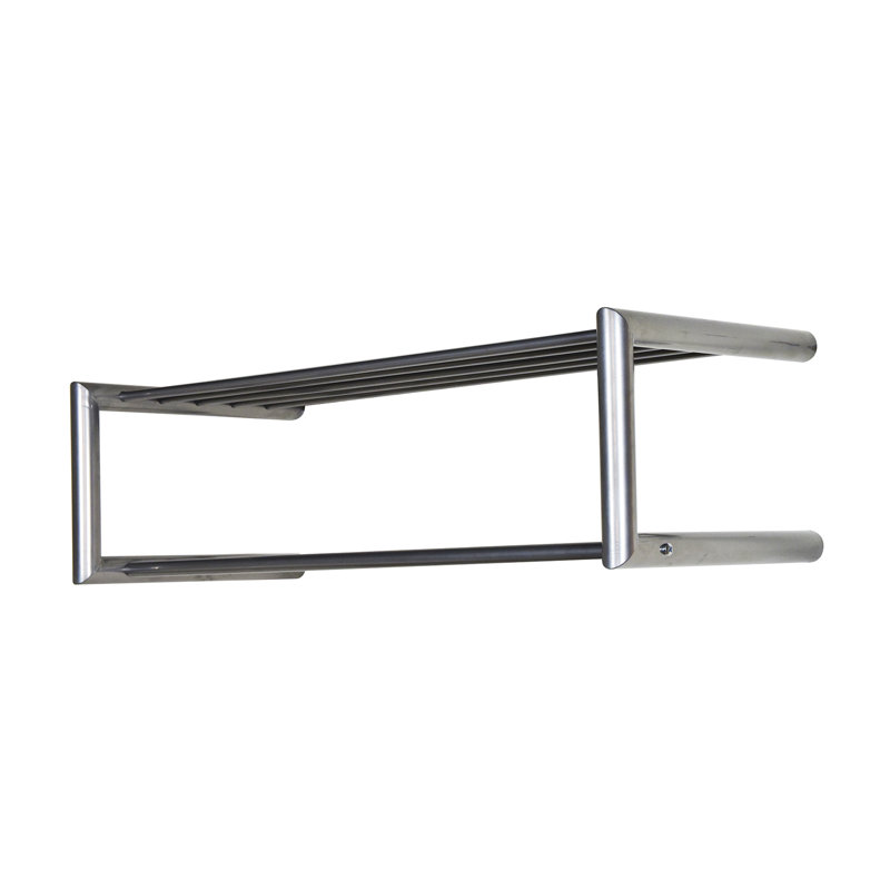 Smooth Wall Coat Rack with Shelf, Nickel