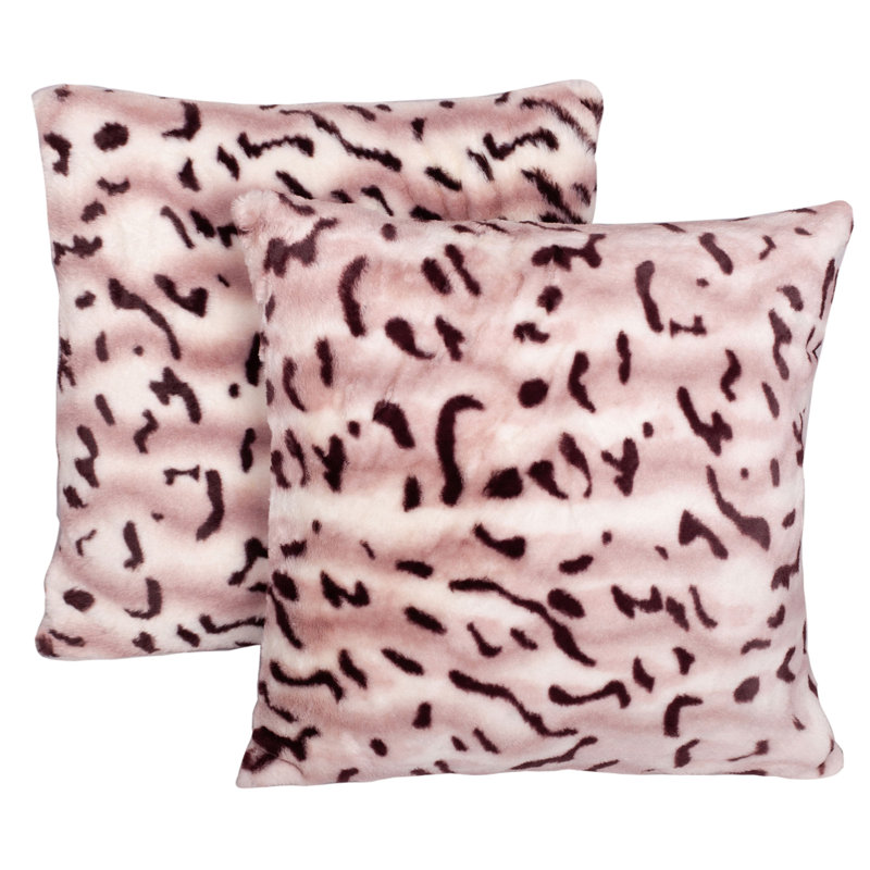 Animal Print Square Cushion Cover, Grape