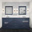 Ensemble de meuble-lavabo double avec plateau en marbre de culture et robinet-110913018