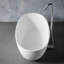 Baignoire autoportante ovale en pierre artificielle de 65 po x 30 po Biocura-80712778