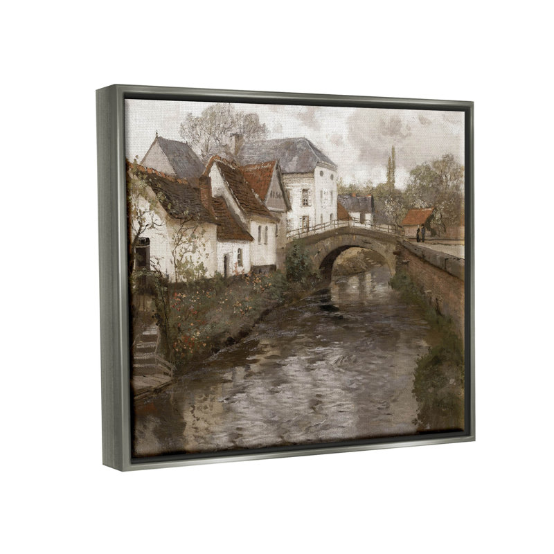 Art mural classique sur toile flottante encadrée par Canal Classic, H 25 po x l 31 po x P 1,7 po, Cadre flottant gris lustré