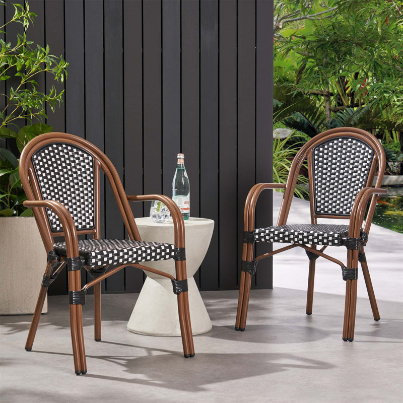 Chaise BISTRO (ensemble de 2), Blanc/Noir