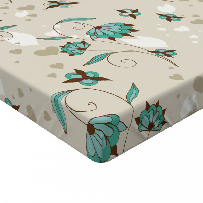 Microfiber Floral Fitted Sheet, Full Fitted Sheet