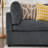 130" Oversized Corduroy Modular Sectional Sofa with Ottoman, 6-Seater Couch for Living Room,  Dark Grey-20833392