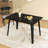 [Video] Dining Table Solid Wood Legs, Black