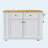 48 inch Kitchen Island with Drop Leaf,Power Outlet,Internal Storage Rack,Rolling Kitchen Storage Cart on 5 Wheels with 5 Open Side Racks for Kitchen,White-129122614