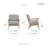 Edengrace 27.5" Mid-Century Modern Accent Chair with Textured Fabric Upholstery, Wire Brushed Antique Natural Finish, Foam over Pocket Coils-1751921400