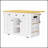 53-Inch Large Kitchen Island with Drop Leaf, Power Outlet, and Ample Storage, Perfect for Efficient Kitchen Organization and Mobility-1097477288