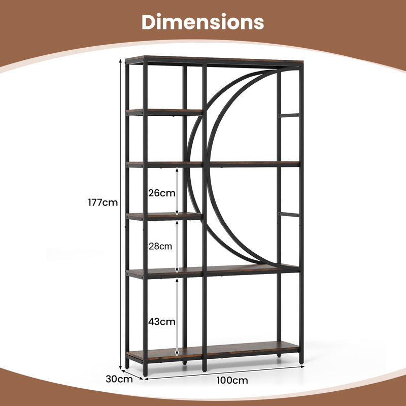 177 cm H x 100 cm W Standard Bookcase