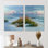 «Coastal Sunset View In South Carolina», ensemble de 2 reproductions d'art sur toile