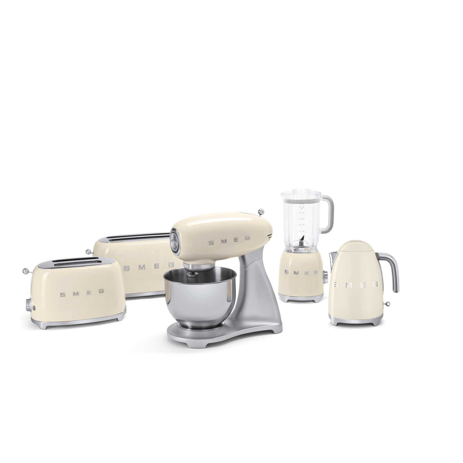 SMEG 50s Style 2-Slice Toaster, Cream