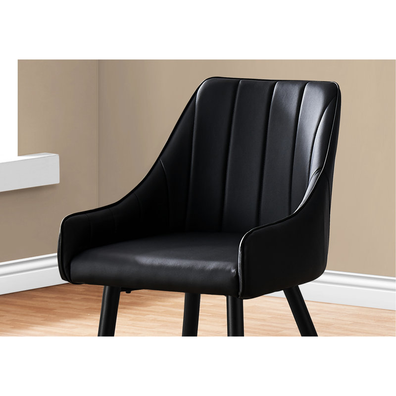 Chaise de salle à manger, ensemble de 2, latérales, rembourrées, cuisine, salle à manger en similicuir, contemporaine, moderne