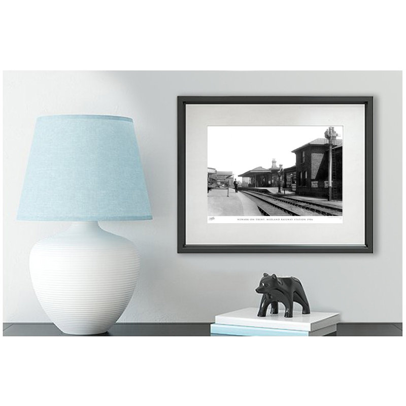 Newark On Trent, Midland Railway Station 1906 - Single Picture Frame Print, 60cm H x 80cm W x 2.3cm D