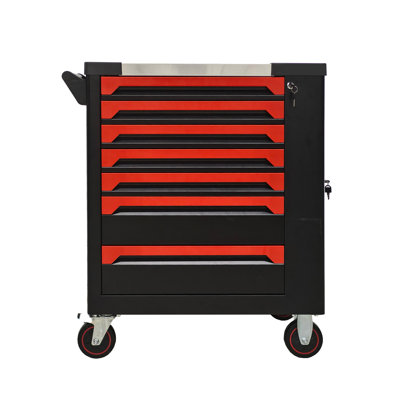 7 Drawer SPCC Rolling Tool Chest with 258-PCS Complete Tool Set, Heavy Duty Storage Cabinet, Flat Pack, Easy Assembly for Garage Workshop