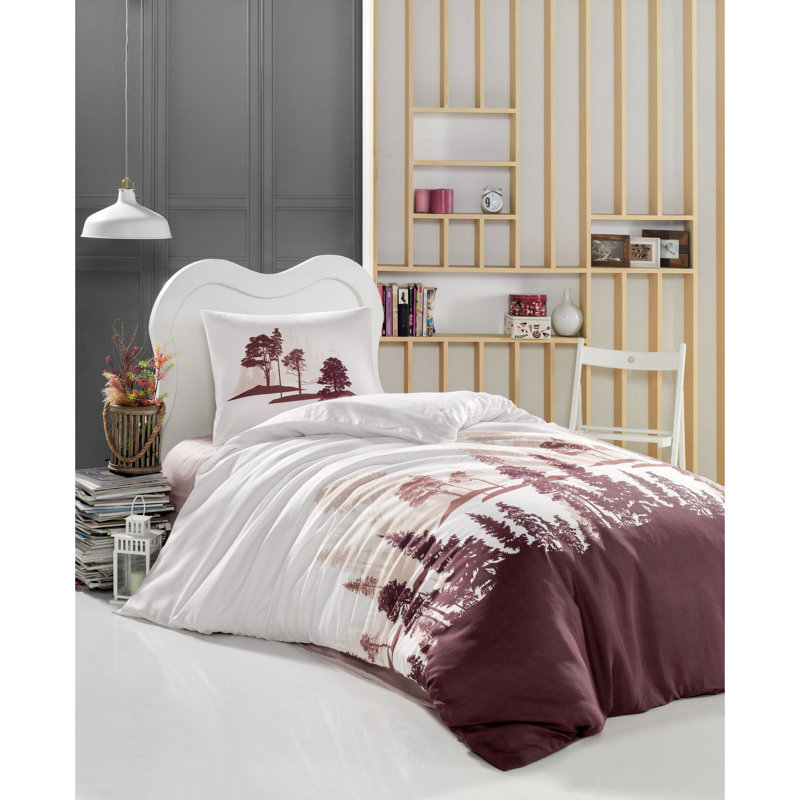 Harpster No Pattern Duvet Cover Set with Pillowcases, 155 x 200cm Duvet Cover + 1 Pillowcase (80 x 80), Black/White/Grey