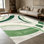 Tapis de sol à motif de grain de bois vert sauge abstrait tourbillonnant 1pc pour le salon, doux et confortable, adapté à toutes les saisons, facile à entretenir, lavable à la machine, tapis de ferme sous la table convenant à la salle à manger, la chambre à coucher, le vestibule,