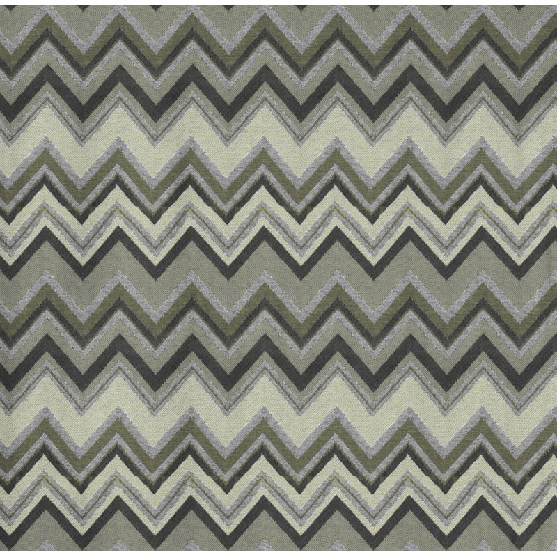 Kurtus Room Darkening Curtain Single Panel, Dark Green/Black/Grey, 132 W x 225 D cm