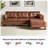Neven 3 - Piece 100.5'' Mid Century Modern Genuine Leather Modular Sectional Sofa with Pillow-93327323