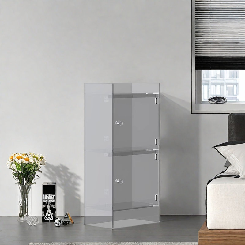 Bibliothèque de rangement simple et créative, (3 tablettes) H 33 po x l 15,7 po x P 9,8 po, Gris
