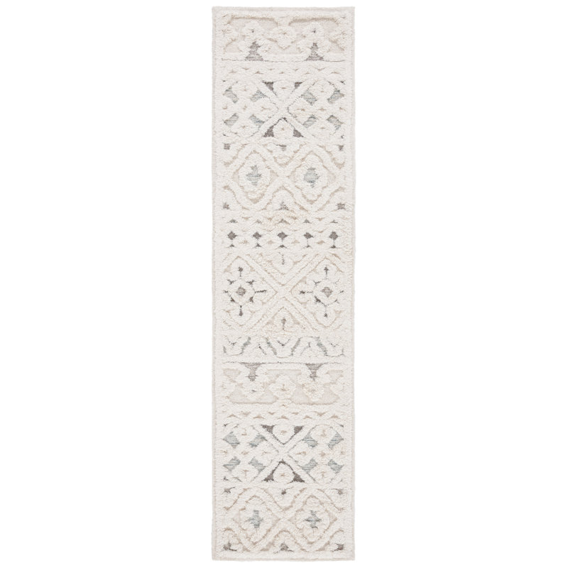 Neillsville Hand Tufted Wool And Cotton With Latex Southwestern Rug, Runner 2'3" x 9'