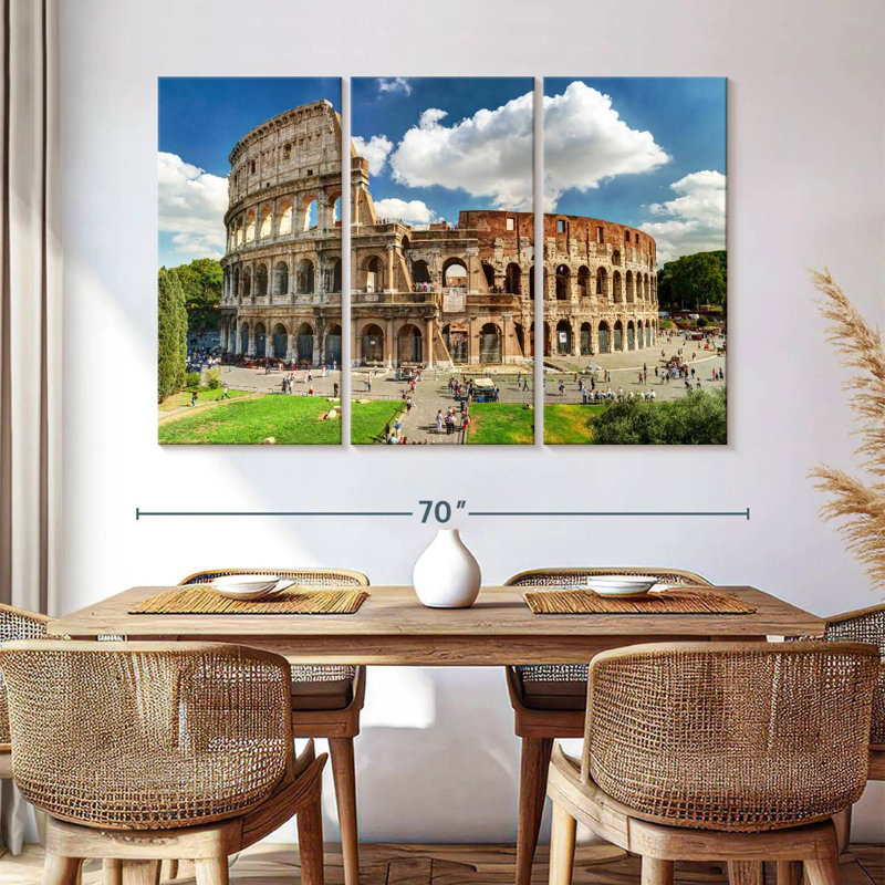 Colisée Sebbie à Rome, H 42 po x l 65 po