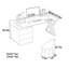 Bureau moderne de style crème avec pieds en fer-2040924134