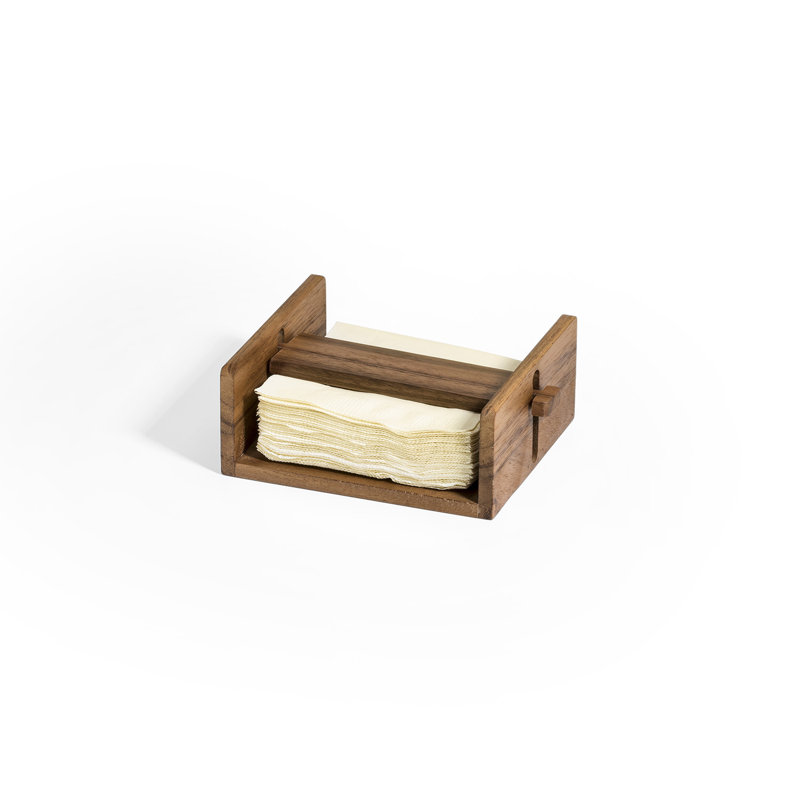Acacia Wood Cocktail Napkin Holder