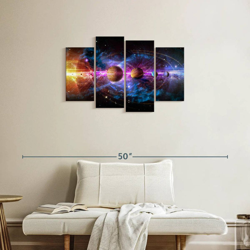 Solar System In Milky Way, 22" H x 36" W