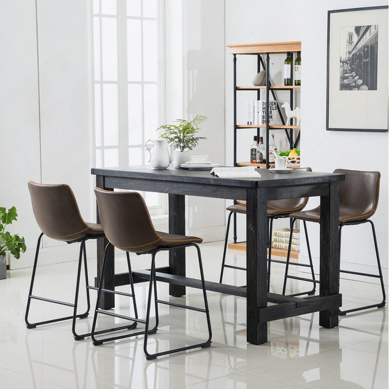 Ensemble de table de salle à manger 5 pièces pour les réunions de famille et les invités, idéal pour les salles à manger compactes et longues