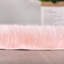 Tapis rose en fausse peau de mouton moderne fabriqué à la main-2016025405