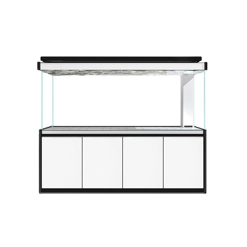 Réservoir d'aquarium rectangulaire simple et moderne Eco, 235 gallons (H 61 po x l 78,7 po x P 23,6 po), Noir / blanc