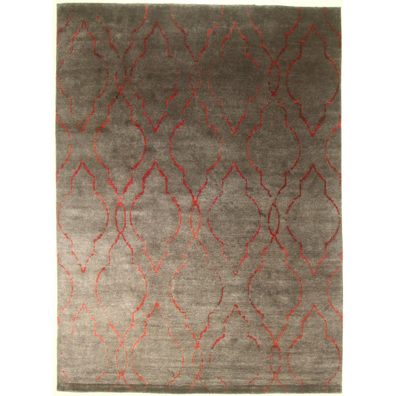 Hand Knotted Geometric Area Rug