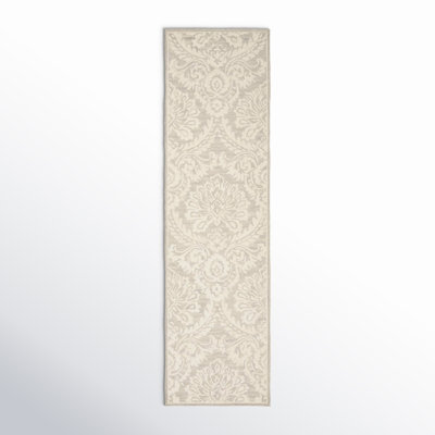 Tansy Silver Ivory Hand-Tufted Floral Wool Rug