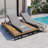 Outdoor Chaise Lounge Chair Set of 2 with 5-Position Adjustable Backrest , Reclinings with Cushions, Patio Loungers with Wood Side Table, Sturdy Frame for Poolside, Garden, and Backyard-300829793
