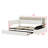 Modern Upholstered Daybed with Storage Footstool, Built-In Shelves, Trundle, USB and LED-1243511487