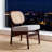 Rattan Backrest Upholstered Armchair-86885630