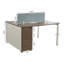  Bureau de travail modulaire Okeysen pour 2 personnes avec 2 chaises de bureau certifiées BIFMA