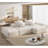 Modern Oversized Modular Sectional Sofa with Ottoman-1677345629