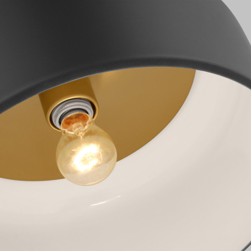  Plafonnier encastré à 1 lumière de 10,75 po, Noir minuit, H 7 po x l 13,75 po x P 13,75 po