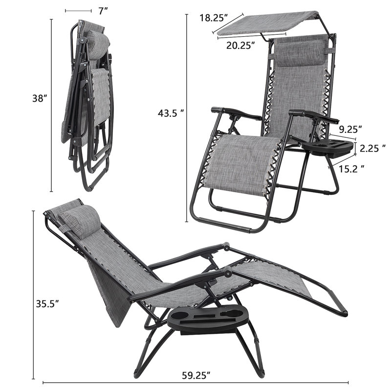 Hutzler Folding Camping Bench, Gray