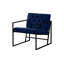Fauteuil à oreilles élégant, bleu foncé, 27,6 po x 29,1 po x 29,5 po | Cadre 100% métal, tissu 100% Babyface | Hauteur du siège confortable: 18,1 pouces, profondeur: 20,5 pouces, largeur: 26,0 pouces | Parfait pour le salon et le bureau personnel-797212094