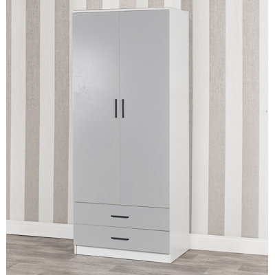 Gianpietro 2 Door Manufactured Wood Wardrobe