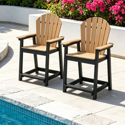 HDPE Tall Adirondack Bar Chair (Set of 2) – Outdoor High-Top