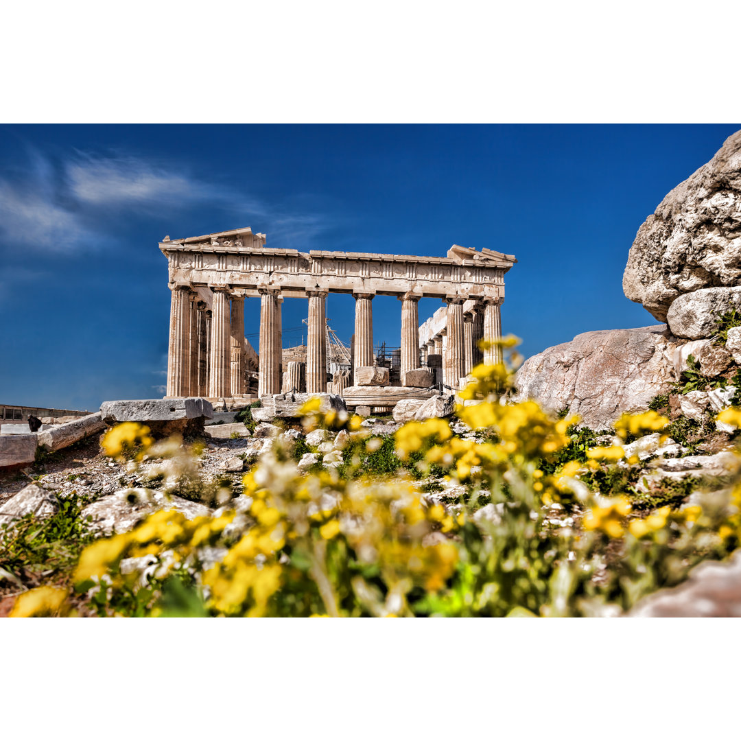 Leinwandbild Akropolis mit Parthenon-Tempel in Athen, Griechenland