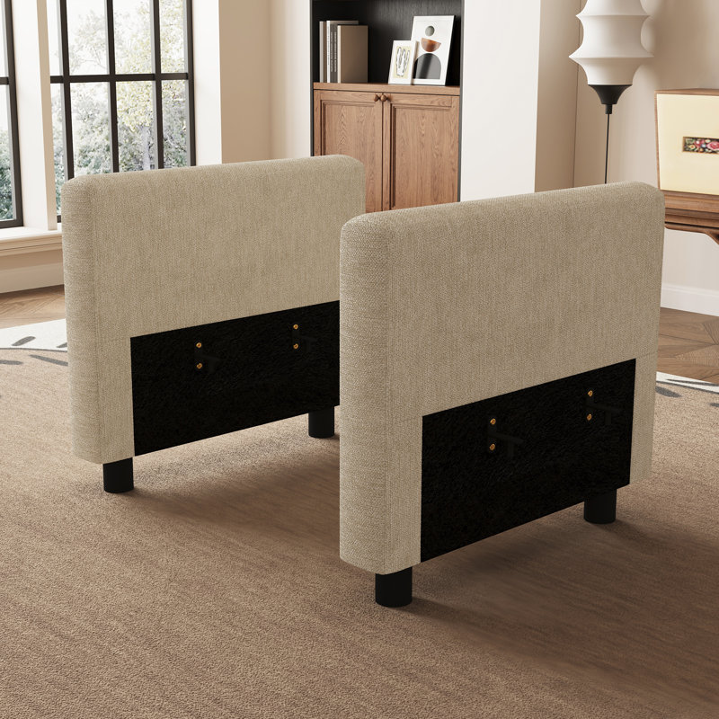 Dossier 2 pièces pour canapé modulaire, également comme accoudoir pour canapé modulaire, Beige