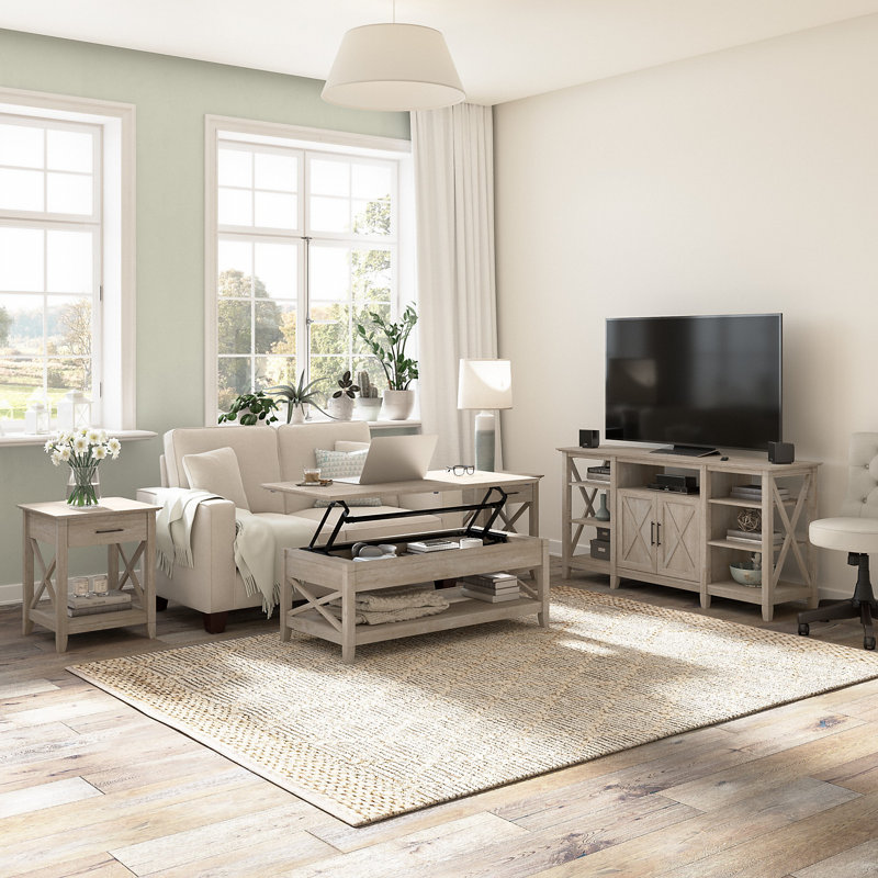 Ensemble de tables basses 4 pièces Katia, Beige