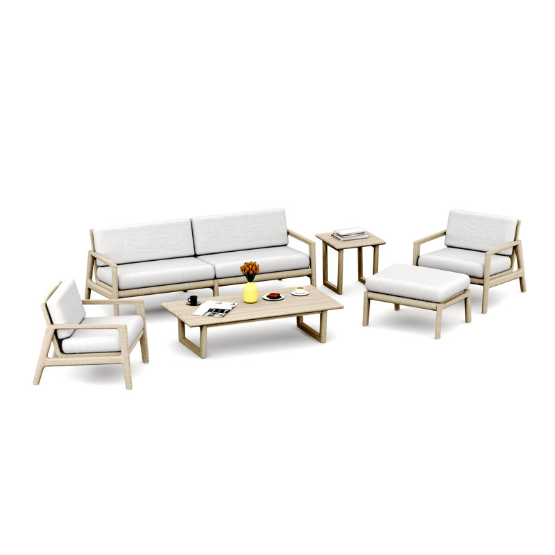 SemaWT Outdoor 6 - Piece Conversation Set, Flax